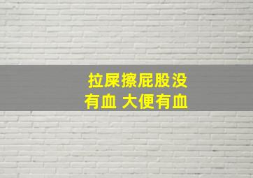 拉屎擦屁股没有血 大便有血